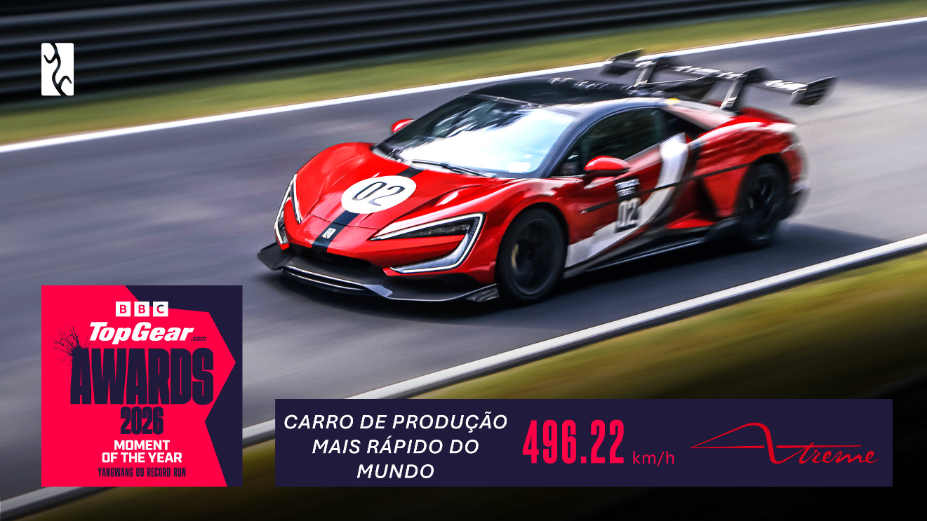 Recorde de velocidade do Yangwang U9 Xtreme é eleito o "Momento do Ano" pelo TopGear.com