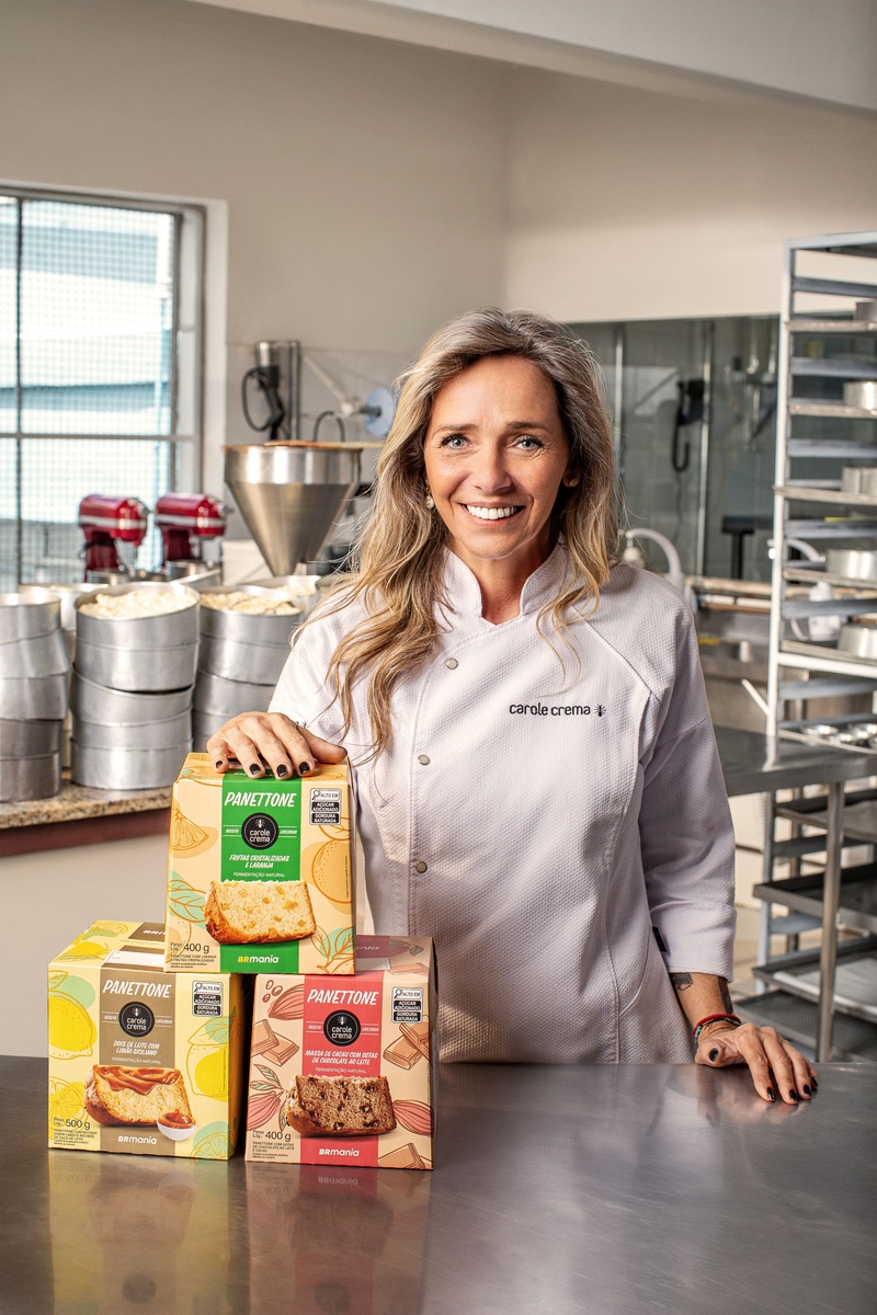 BR Mania lança panettones de marca própria assinados pela chef Carole Crema com receitas exclusivas para o Natal